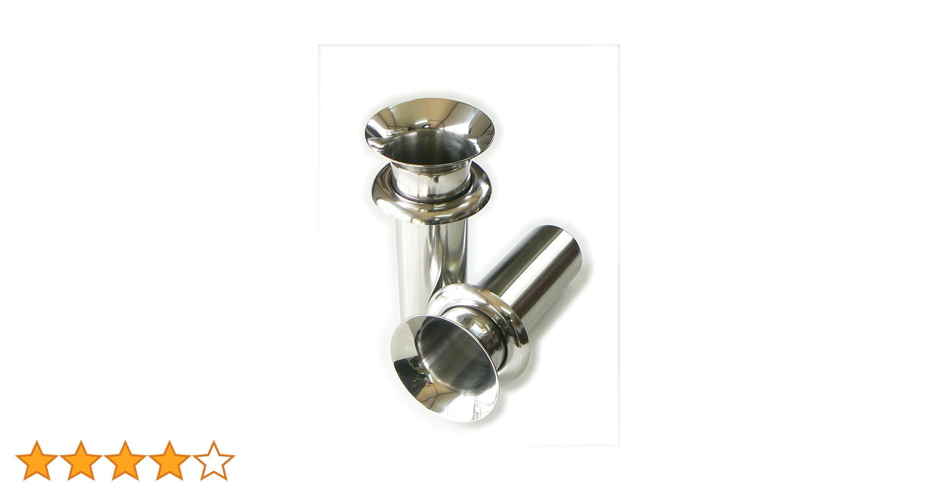 Amazon | お墓の花立て用 ステンレス花筒ツバ付き Φ44落とし込み 2個